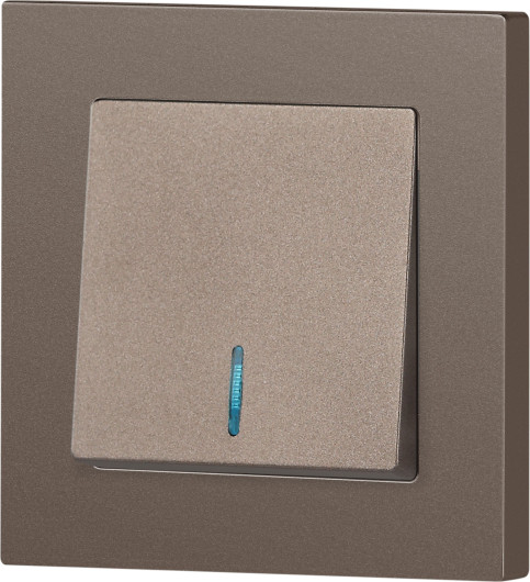 Изображение товара Выключатель INTRO Accent 6-102-08 / Б0063463 (бронза)