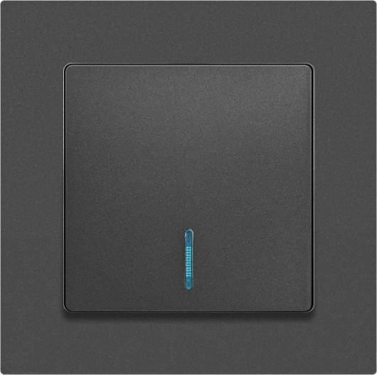 Изображение товара Выключатель INTRO Accent 6-102-07 / Б0063434 (графит)