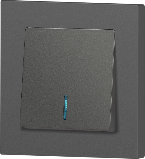 Изображение товара Выключатель INTRO Accent 6-102-07 / Б0063434 (графит)