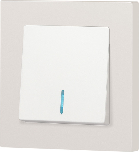 Изображение товара Выключатель INTRO Accent 6-102-06 / Б0063467 (перламутр)