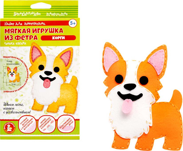 Изображение товара Набор для творчества Десятое королевство Мягкая игрушка из фетра Корги / 05625