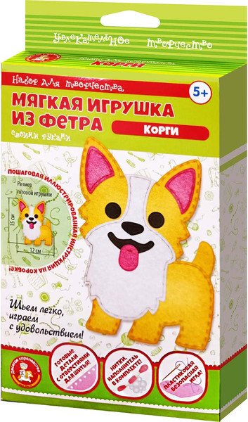 Изображение товара Набор для творчества Десятое королевство Мягкая игрушка из фетра Корги / 05625