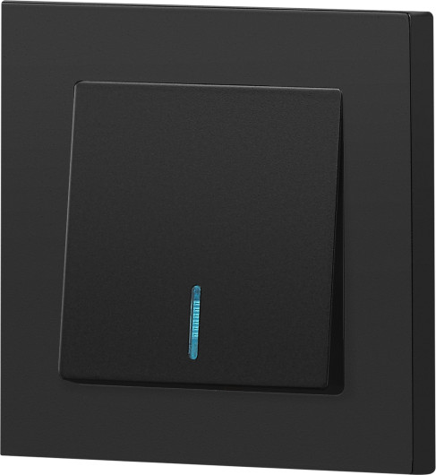 Изображение товара Выключатель INTRO Accent 6-102-05 / Б0063431 (антрацит)