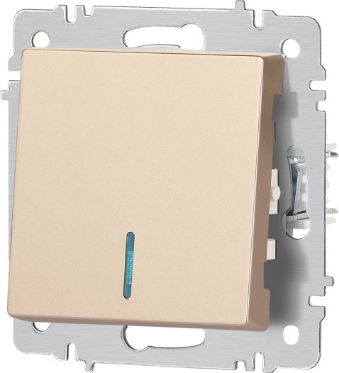 Изображение товара Выключатель INTRO Accent 6-102-04 / Б0063475 (шампань)