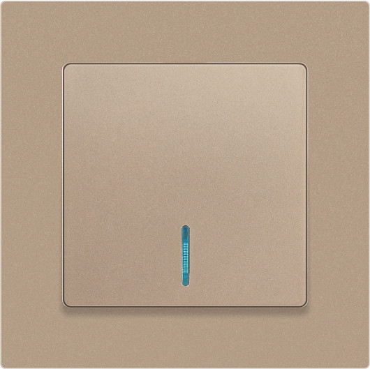 Изображение товара Выключатель INTRO Accent 6-102-04 / Б0063475 (шампань)