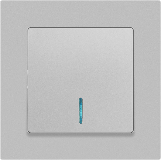 Изображение товара Выключатель INTRO Accent 6-102-03 / Б0063478 (алюминий)