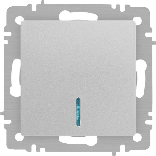 Изображение товара Выключатель INTRO Accent 6-102-03 / Б0063478 (алюминий)