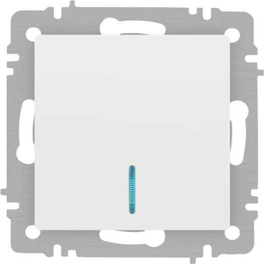 Изображение товара Выключатель INTRO Accent 6-102-01М / Б0063466 (белый матовый)