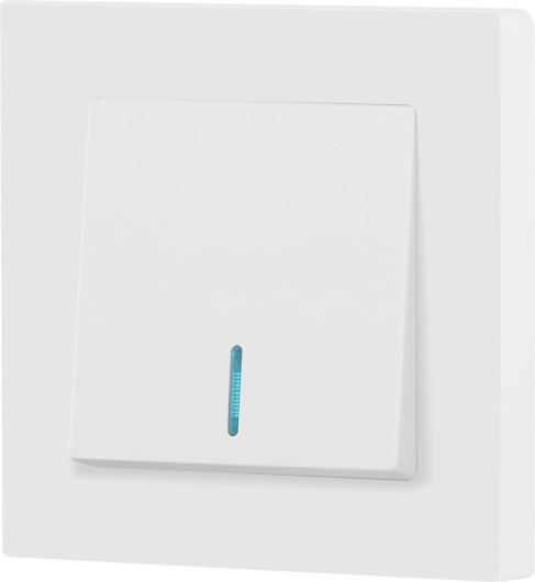 Изображение товара Выключатель INTRO Accent 6-102-01М / Б0063466 (белый матовый)