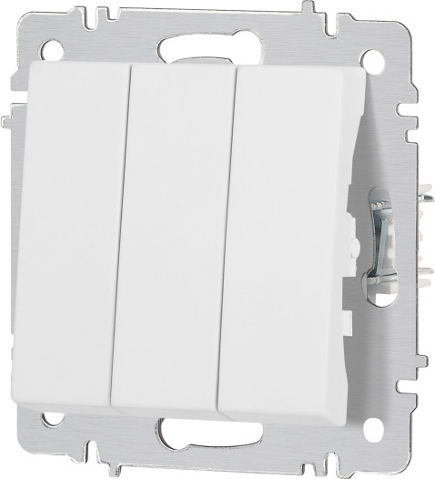 Изображение товара Выключатель INTRO Accent 6-106-01М / Б0063532 (белый матовый)