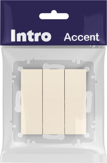 Изображение товара Выключатель INTRO Accent 6-106-02 / Б0063534 (слоновая кость)