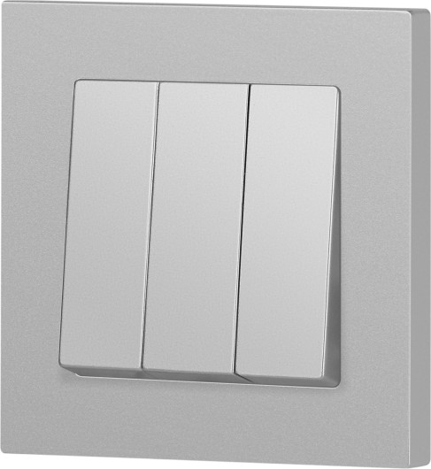 Изображение товара Выключатель INTRO Accent 6-106-03 / Б0063536 (алюминий)