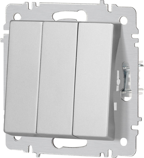 Изображение товара Выключатель INTRO Accent 6-106-03 / Б0063536 (алюминий)