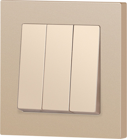 Изображение товара Выключатель INTRO Accent 6-106-04 / Б0063538 (шампань)