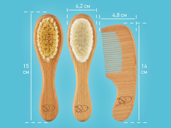 Изображение товара Набор для ухода за волосами детский ROXY-KIDS Расческа-щетка и гребешок / RBH-004-3W