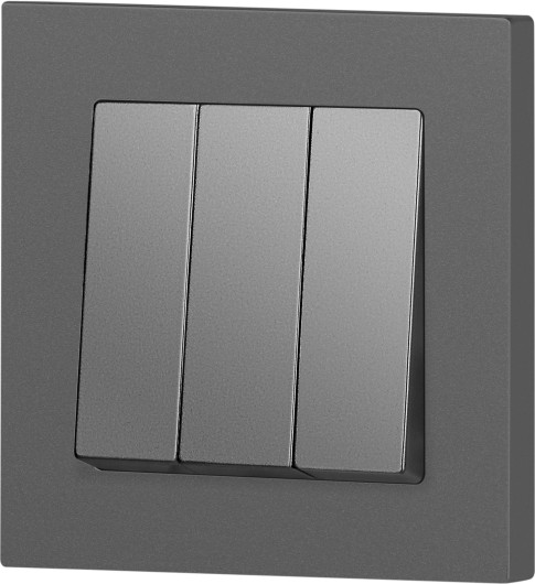 Изображение товара Выключатель INTRO Accent 6-106-07 / Б0063544 (графит)