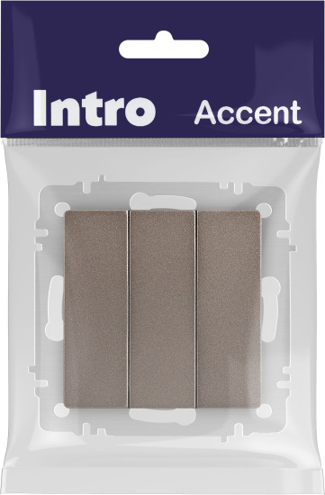 Изображение товара Выключатель INTRO Accent 6-106-08 / Б0063547 (бронза)