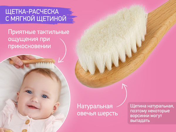 Изображение товара Набор для ухода за волосами детский ROXY-KIDS Расческа-щетка и гребешок / RBH-004-2W