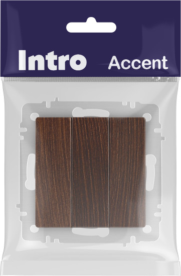Изображение товара Выключатель INTRO Accent 6-106-10 / Б0063550 (венге)