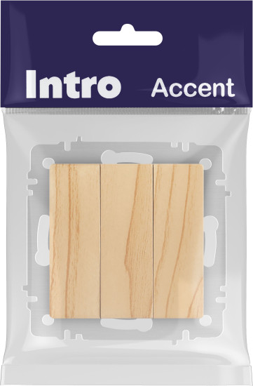 Изображение товара Выключатель INTRO Accent 6-106-11 / Б0063552 (сосна)