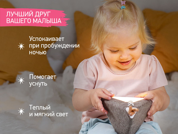 Изображение товара Ночник ROXY-KIDS Вигвам с котенком / R-NL0027