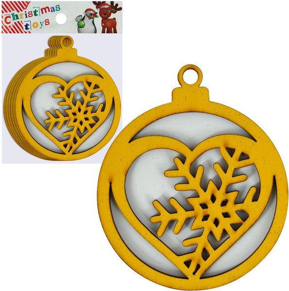 Изображение товара Набор елочных игрушек No Brand НГ-15.3 (6шт)