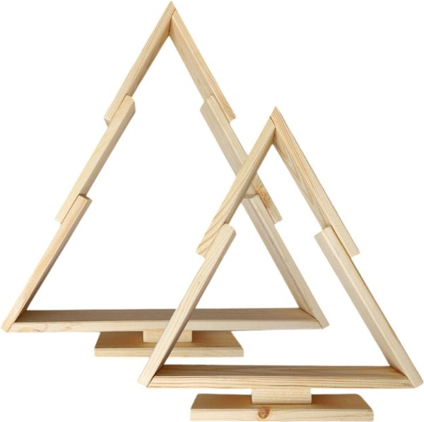 Изображение товара Елка декоративная Четыре Солнца S+L деревянные (натуральный)