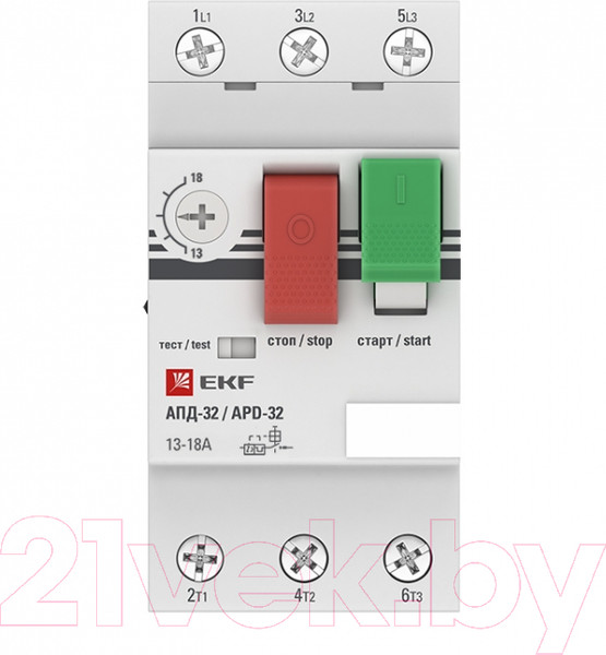 Изображение товара Автоматический выключатель пуска двигателя EKF PROxima apd2-13-18