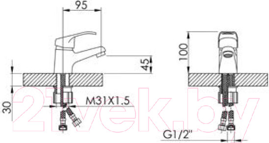 Изображение товара Смеситель Wisent W10215
