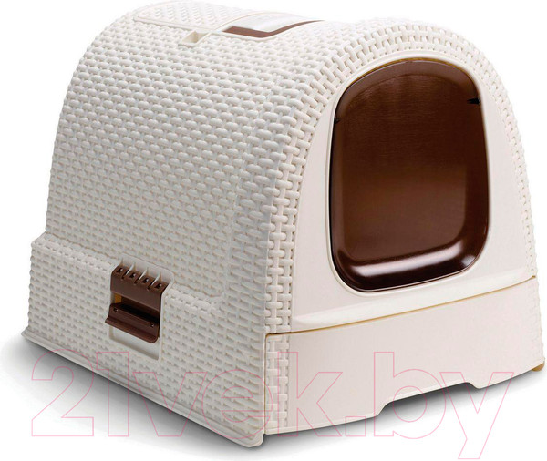 Изображение товара Туалет-домик Curver Cat Litter Box / 198849 (кремовый)