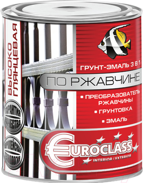 Изображение товара Грунт-эмаль Euroclass По ржавчине (900г, желтый)