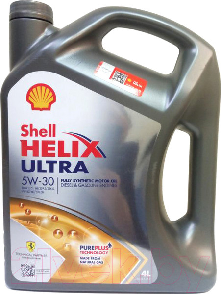 Изображение товара Моторное масло Shell Helix Ultra 5W30 (4л)
