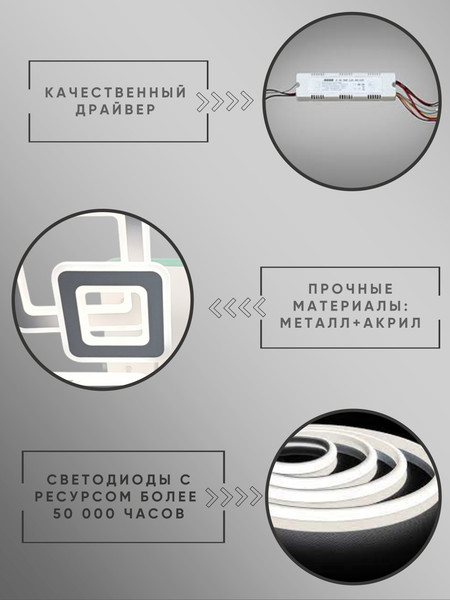 Изображение товара Люстра Aitin-Pro X20536/4+4A (белый RGB)