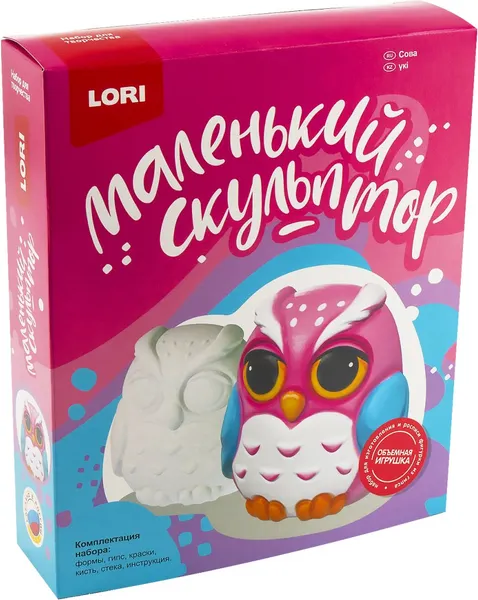 Изображение товара Набор для творчества Lori Маленький скульптор Сова / Об-006