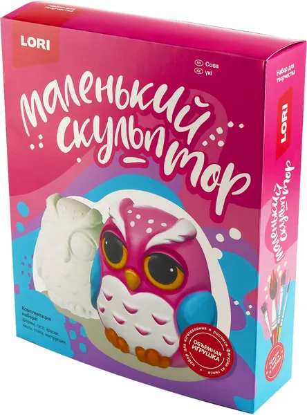Изображение товара Набор для творчества Lori Маленький скульптор Сова / Об-006