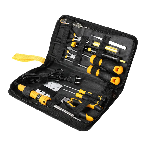 Изображение товара Универсальный набор инструментов Deli EDL-C1013E (13пр, черный/желтый)