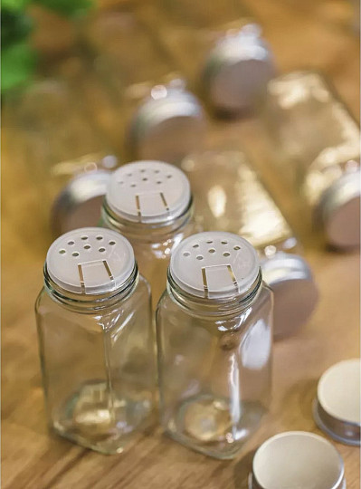 Изображение товара Набор для специй Aura Home 2670 (18шт, с подставкой и черными крышками)