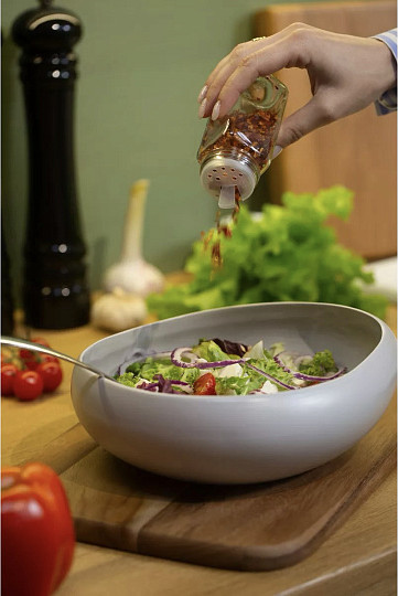 Изображение товара Набор для специй Aura Home 2670 (18шт, с подставкой и черными крышками)