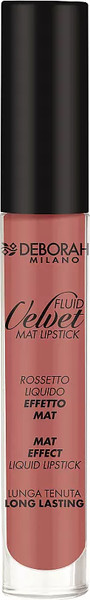Изображение товара Жидкая помада для губ Deborah Milano Fluid Velvet Mat Lipstick матовая устойчивая тон 13 (8мл)