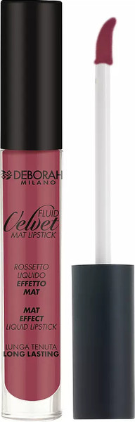 Изображение товара Жидкая помада для губ Deborah Milano Fluid Velvet Mat Lipstick матовая устойчивая тон 15 (8мл)