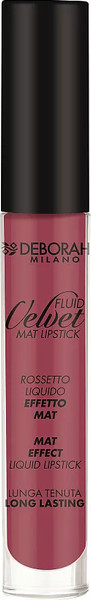 Изображение товара Жидкая помада для губ Deborah Milano Fluid Velvet Mat Lipstick матовая устойчивая тон 15 (8мл)
