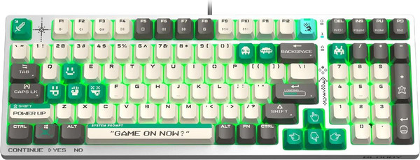 Изображение товара Клавиатура A4Tech Bloody S98 Pixels Green (белый/бежевый)