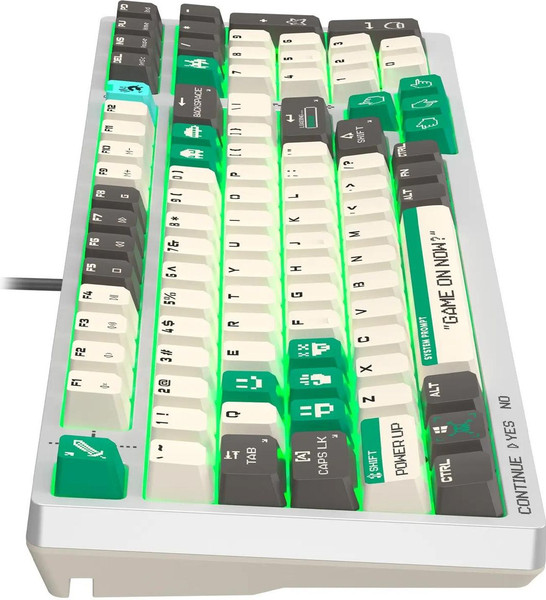 Изображение товара Клавиатура A4Tech Bloody S98 Pixels Green (белый/бежевый)