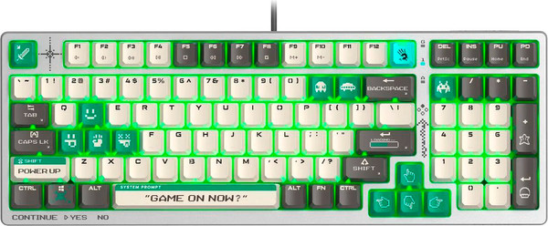 Изображение товара Клавиатура A4Tech Bloody S98 Pixels Green (белый/бежевый)