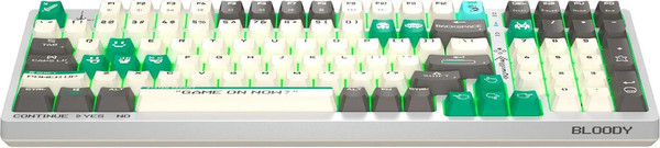 Изображение товара Клавиатура A4Tech Bloody S98 Pixels Green (белый/бежевый)