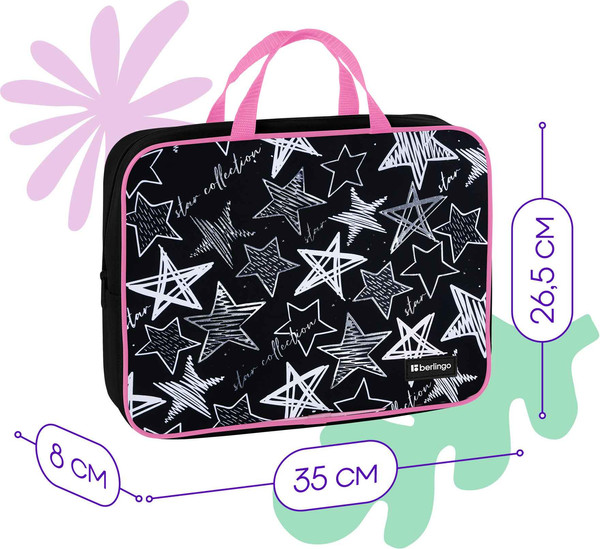 Изображение товара Папка-портфель Berlingo Glossy Stars / BR-FB-0402