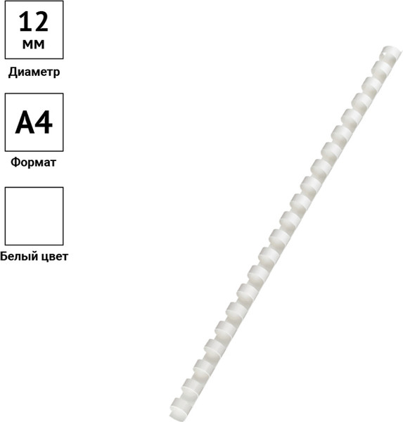 Изображение товара Пружины для переплета OfficeSpace PC7006 (100шт, белый)