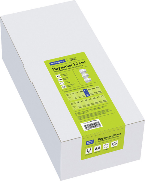 Изображение товара Пружины для переплета OfficeSpace PC7006 (100шт, белый)