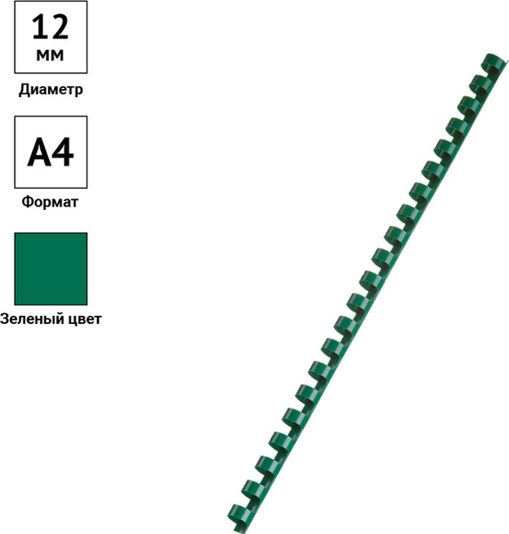 Изображение товара Пружины для переплета OfficeSpace PC8840 (100шт, зеленый)