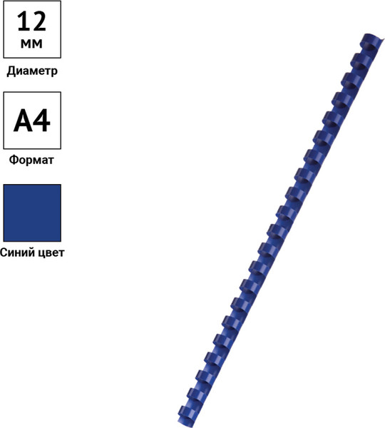 Изображение товара Пружины для переплета OfficeSpace PC8838 (100шт, синий)